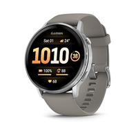 Garmin Venu 4 45mm - GPS Smartwatch, AMOLED Touchscreen, 24/7 Advanced Health & Fitness, 80+ sports apps, Flashlight, ECG app, Sleep Tracking, Fitness coach, up to 12 days battery life, Silver/Grey