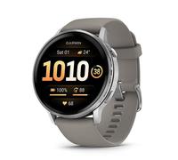 GARMIN Venu 4 Smart Watch - Silver with Silver Grey Silicone Band, 45 mm, Silver/Grey