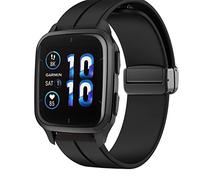 Garmin Venu Sq 2 Band,Soft Silicone Magnetic Buckle Sport Replacement Straps Compatible for Venu Sq2/Venu Sq/Venu/Venu 2 Plus/Approach S12/Approach S40/Approach S42/D2 Air/Forerunner 245/55 Smartwatch