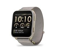 Garmin® Venu® X1, Thin and Lightweight GPS Smartwatch, AMOLED Display, Advanced Health and Fitness Features, Soft Gold with Titanium Caseback and French Gray ComfortFit Nylon Band