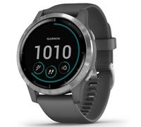 Garmin vívoactive 4 - waterproof GPS fitness smartwatch with training plans & animated exercises. Heart rate monitor, 20 sports apps, 8 days battery life, music player, silver/dark grey