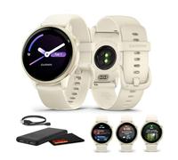 Garmin Vivoactive 6 Fitness GPS Smartwatch AMOLED Display Lunar Gold with Bone Silicone Strap, 11 Day Battery, 80+ Sports Modes, Smart Functions for Activity Tracking