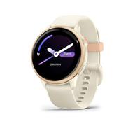 Garmin vívoactive 6 GPS 42mm Amazon Exclusive Smartwatch, AMOLED Touchscreen, All-day Health Monitoring,Fitness Features,Advanced Sleep Coaching,Music, up to 11 days battery life, Bone/Pink Dawn