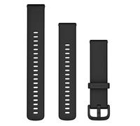 Garmin vivoactive 6 replacement 20mm Band, Quick Release, 2 sizes included, Silicone, Original accessory, Black