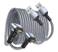 Garmin Watch Charger Cable Right Angle [2-Pack,3.5ft] Compatible with Garmin Fenix 5 5S 5X 6 6S 6X Plus Pro 7 7S 7X 8, Forerunner 945 45 45S 245 Music,Approach S10 S40 S60 G12 S42,Vívoactive 3 4 4S