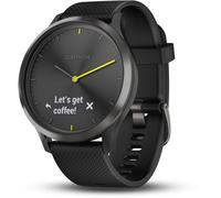 Garmin Watch Vivomove HR Black with Black Silicone Band D - Black GMN-128