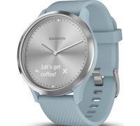 Garmin Watch Vivomove HR Silver with Sea Foam Silicone Band D - Black GMN-168