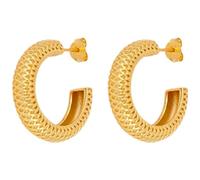 Garneck 1 Pair C Shaped Large Circle Hoop Earrings for Women Fashionable Dangling Design Elegant Minimalist Style for Any Outfit for