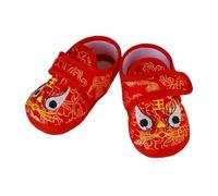 Garneck 1 Pair Embroidered Shoes Soft Sole Tiger Head Design Cozy Warm Breathable Non Slip First Walker Shoes Size 13