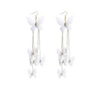 Garneck 1 Pair Floral Butterfly Dangle Earrings for Women Long Beaded Jewelry for Party Fashion Accessories for Eye Catching Everyday Wear