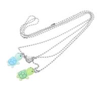 Garneck 1 Pair Glow the Dark Turtle Pendant Necklaces for Couples, Romantic Heart-shaped Magnetic Resin Jewelry, Easy to Wear for Valentine’s Day and Couple Dates