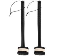 Garneck 1 Pair Performance Drum Stick Bass Drum Mallet Lightweight Well-made Rubber Felt Mallet with Rope and Friends Random Color