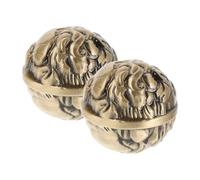 Garneck 1 Pair Vintage Brass Baoding Balls for Hand Exercise and Strengthening with Reliable Grip, 38mm Hand Therapy Balls for Relaxation and Family Fun