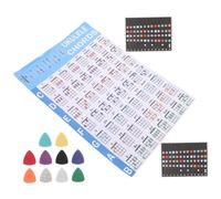 Garneck 1 Set Beginner Ukulele Kit with Chord Chart Stickers Music Theory Decals and Felt Picks Learning Tools for Adults Enhance Your Ukulele Skills Efficiently