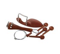 Garneck 1 Set Complete Violin Accessory Set for Beginners Violin Tuning Pegs Wood Bridge Holder Chin Rest Tailpiece Fine Tuning Screws Durable Easy to Install for All Musical Styles