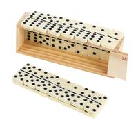 Garneck 1 Set Custom Domino Set with Case Portable Vintage Table Game for Adults for Family Bonding Versatile Play Styles and Creative Imagination Development