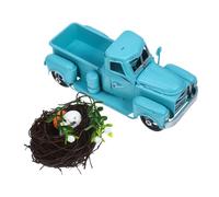 Garneck 1 Set Easter Truck Decor Truck Model with Bird Nest Design for Table Centerpiece for Home Festival Decoration Charming Tabletop Accessory for Easter Celebrations