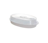 Garneck 1 Set Microwave Steamed Fish Container with Lid Capacity Steamer Plate for Dumplings Fish More Steam Vent for Quick Cooking Family Use