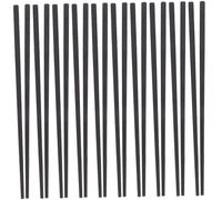 Garneck 10 Pairs Japanese Fiberglass Chopsticks Long Tabletop Dining Accessories for Beginners with Pointed Tips Clean Black Sakura Design for Kitchen and Hotel Use