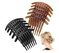 Garneck 10-Piece Acrylic Crescent Hair Combs Set for Women 7-Teeth Side Combs for Elegant Hairstyles Suitable for Weddings and Parties Assorted Colors