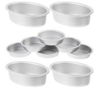 Garneck 10 Piece Oval Baking Pan Mini Filipino Flan Molder Cheese Cake Baking Mold Metal Nonstick Cake Pan