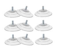 Garneck 10 Sets Heavy Duty Suction Cup with Screw and Nut Clear PVC Reusable Sucker Pads for Bathroom Window Glass Strong Adhesive Vacuum Cups for Secure Mounting and Hanging
