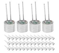 Garneck 100pcs 6x5mm Omnidirectional Electret Condenser Microphone Pickup with 2 Pins, Cylindrical Mini Mic Replacement for Audio Recording and Instrument Mic Applications