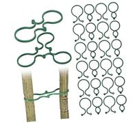 Garneck 100pcs Garden Trellis Clips Small Shaped Plant Ties Lightweight Plastic Vine Fixing Clips for Climbing Vegetables Tomato Support Flexible Plant Training