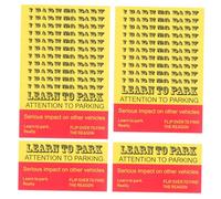 Garneck 100pcs Novelty Parking Violation Card for Roads Bad Parking Warning Cards Prank Tickets No