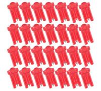 Garneck 100pcs Red Bottle Pin Eyelash Glue Needles Anti-blocking Nozzle Needles for Lash Extension Supplies Plastic Applicator Tips Suitable for Salon and Home Use