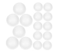 Garneck 100pcs Solid Polystyrene Craft Balls White Spheres for DIY Wedding Decorations Christmas Tree Ornaments Party Supplies and Molecular Model Making