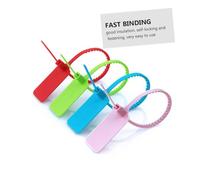 Garneck 100pcs Tamper Security Seals Self Locking Plastic Pull Tight Seals for Container Truck Logistics Packaging Environmental Protection Material Random Color