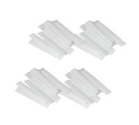 Garneck 100pcs White PE Plastic Makeup Brush Protective Covers Sleeves Mesh Net 12x1cm for Cosmetic Brush Protection and Travel Storage