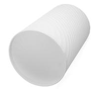Garneck 10l White Plastic Waste Basket Garbage Bucket No Lid Simple Design Practical Portable Trash Can for Bathroom Office Bedroom Living Room Use