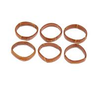 Garneck 10pcs 22mm Brown Genuine Leather Watch Strap Keepers Loops Rings for Smartwatch Bands Accessories