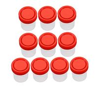 Garneck 10Pcs 60Ml Plastic Cups with Screw Caps Leak-Proof Sample for Medical Testing and Fluid Analysis