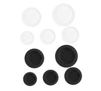 Garneck 10pcs Assorted Rubber Money Box Stoppers Replacement Caps for Piggy Banks and Saving Boxes Versatile Sealing Plugs in Black White for Secure Closure and Coin Spill Prevention