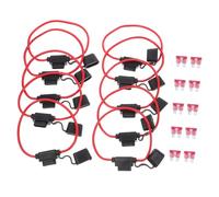 Garneck 10pcs Atc Inline Fuse Holders Replacement Set for Automotive Rv Trucks Durable Electrical Circuit Protection for Boats and Vehicles