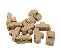 Garneck 10pcs Beige Sun Visor Support Retainer Clips for Compatible Sedan Models, Car Interior Sunscreen Holder Hooks, Sun Visor Repair Fastener Brackets