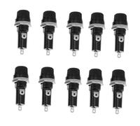 Garneck 10pcs Black Electrical Panel Mounted Fuse Holders Car Fuse Holder for Circuit Protection Designed for DIY Auto Car Electricians