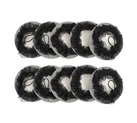 Garneck 10pcs Bun Hair Net Hair Snood Drawstring Cover Chic Elegant Black Nylon Polyester Not Easy to Break Or Tear Wind for Ballet Dance Performance