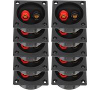 Garneck 10Pcs Car Speaker Box Terminal Wire Cup Connector 57x57mm Black Subwoofer Speaker Terminal Plate Professional Wire Connector