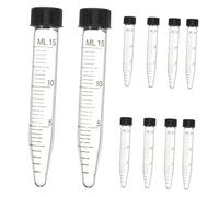 Garneck 10pcs Centrifuge Tubes with Screw Caps Conical Bottom Graduated Test Tubes for Molecular Biology Clinical Chemistry Biochemistry Sample Storage