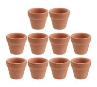 Garneck 10Pcs Ceramic Pottery Clay Planter Small Mini Terracotta Pot Clay Ceramic Pottery Planter Cactus Flower Nursery Pots For Windowsill Cactus Plant Crafts 3x3cm