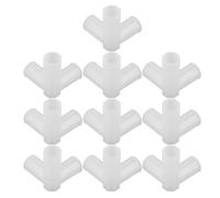 Garneck 10pcs Closet Rod 3-way Connector Tee Fitting for 12mm Inner Diameter Shoe Rack and Portable Wardrobe Quick Connect Rod Joint for Dryer and Closet Organizer Assembly