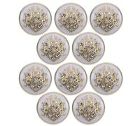 Garneck 10pcs DIY Sewing Buttons Vintage Metal Buttons Metal Replacement Sew-on Versatile Alloy Material Unique Delicate Style Easy Hand Sewing Replacement for Sweaters T-Shirts Home Shop