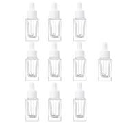 Garneck 10pcs Dropper Bottles Glass 15ml Small Travel Bottles with Accurate Drop Control Sealing Lid Design for Skin Care Product Packing and Travel