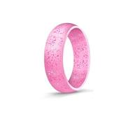 Garneck 10pcs Durable Silicone Sports Rings Stackable Glitter Rubber Bands Comfortable Weather Resistant for Gym and More for Active Lifestyles