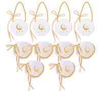 Garneck 10pcs Eid Mubarak Treat Boxes with Elegant Gold Foil Culturally Relevant Ramadan Party Favors Unique Middle Eastern Design for Celebrations and Giving