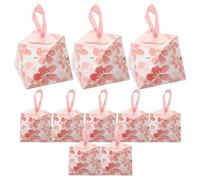 Garneck 10pcs Elegant Pink Paper Wedding Candy Box with Large Capacity, Versatile Gifting Box for Birthdays and Celebrations, Sophisticated Party Chocolate Container